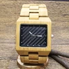High Quality Bamboo Wood Watch No Brand Stainless Steel Buckle