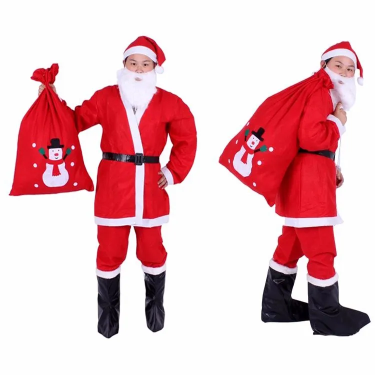 wholesale father christmas santa claus costume with blank canva