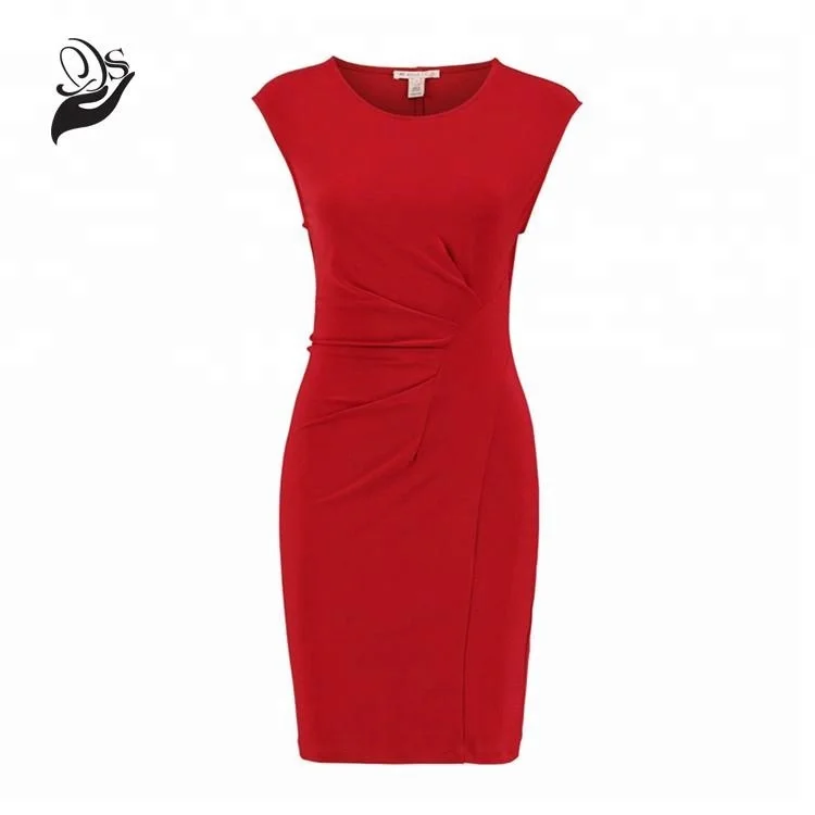 Chino rojo del vendaje del mini vestido de las mujeres vintage bodycon Noche vestidos de fiesta diseño