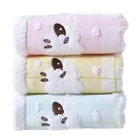 Wholesale plush 100% cotton jacquard sheep baby bath towel apron