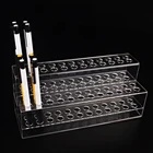 Plastic Eyebrow Pencil Pen Holder Plexiglass Eyeliner Storage Shelf Acrylic Makeup Brush Display Stand