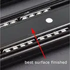 3 fold ball bearing full extension drawer telescopic channel heavy duty slide rail