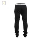 Custom Men Printed Logo Cotton Black Street Wear Pants