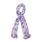 Customized Design 100% Polyester printed Stripe Promotional Scarf