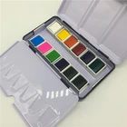 Amazon hot sale 12 colors Vivid Solid Water Color Paint Set professional