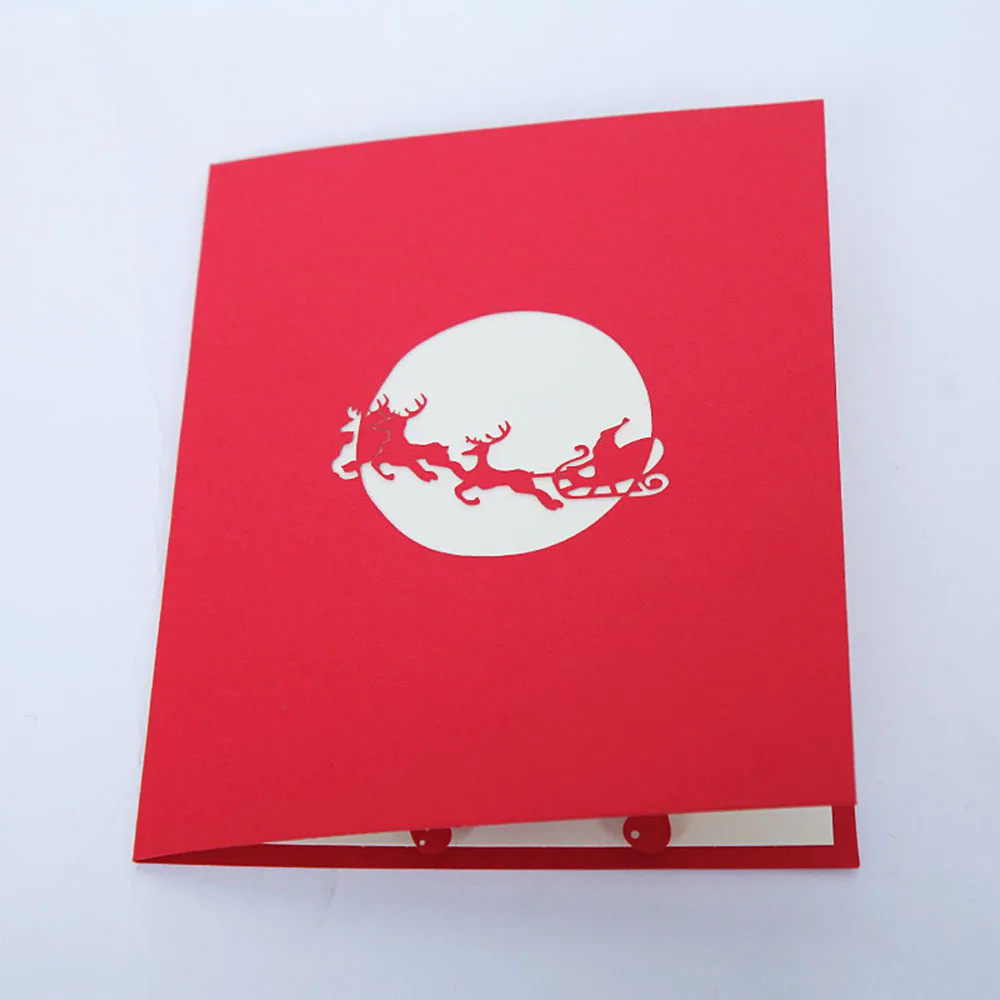 zogift christmas greeting card festival 3d handmade card kraft