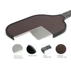 Carbon paddle racket with red silk pp honeycomb inside pickleball paddle