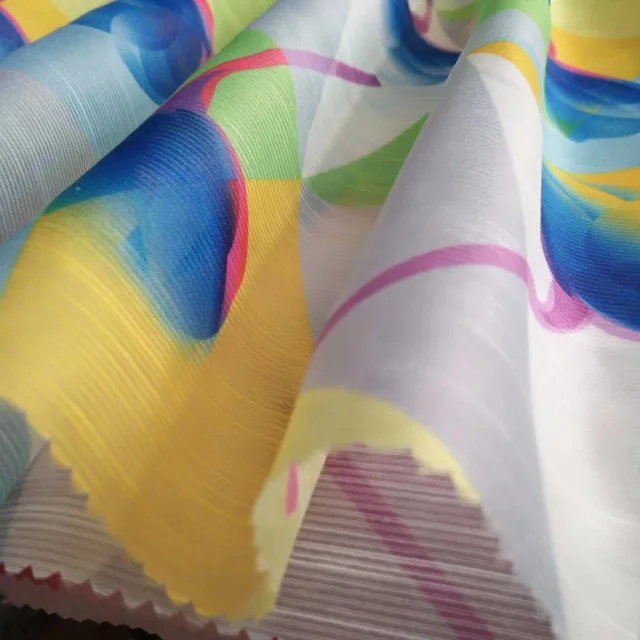 New fashion polyester cotton plain check gauze fabric for garment fabric/woman dress digital printing fabric