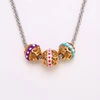 Popular simple no stone three beed necklace jewelry in China cheap
