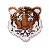 Tiger Reversible Sequins Sew On Patches for clothes Kids Boy Girl T Shirt Coat Embroidered Reverse Patch Applique