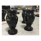 Black granite vase headstone flower pot