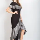 New Design Short Sleeve Casual Long Maxi Women Evening Dress
