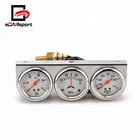 eCARsport 2inch Chrome Panel Oil Pressure Gauge Water Temp Gauge Amp Meter