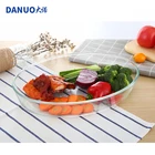 100% quality high borosilicate glass oval baking dish bakeware pan with lid