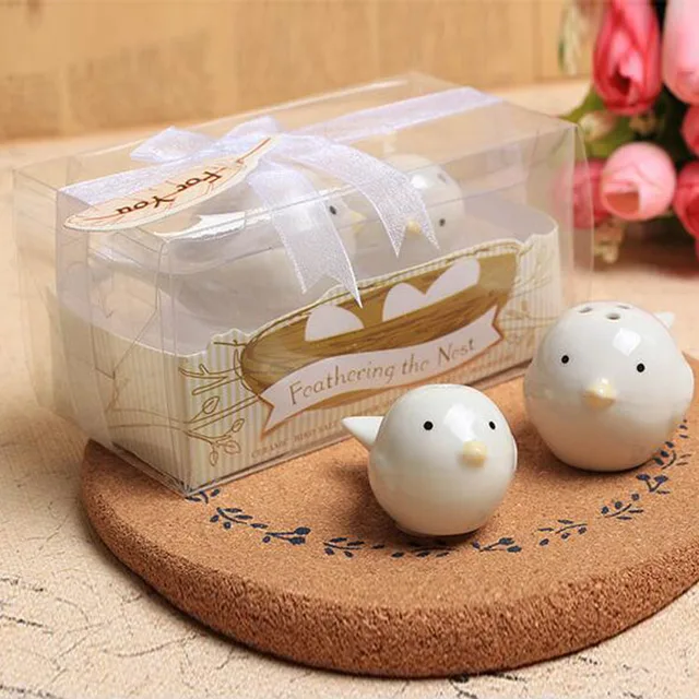 birds ceramic craft love bird salt & pepper shakers wedding