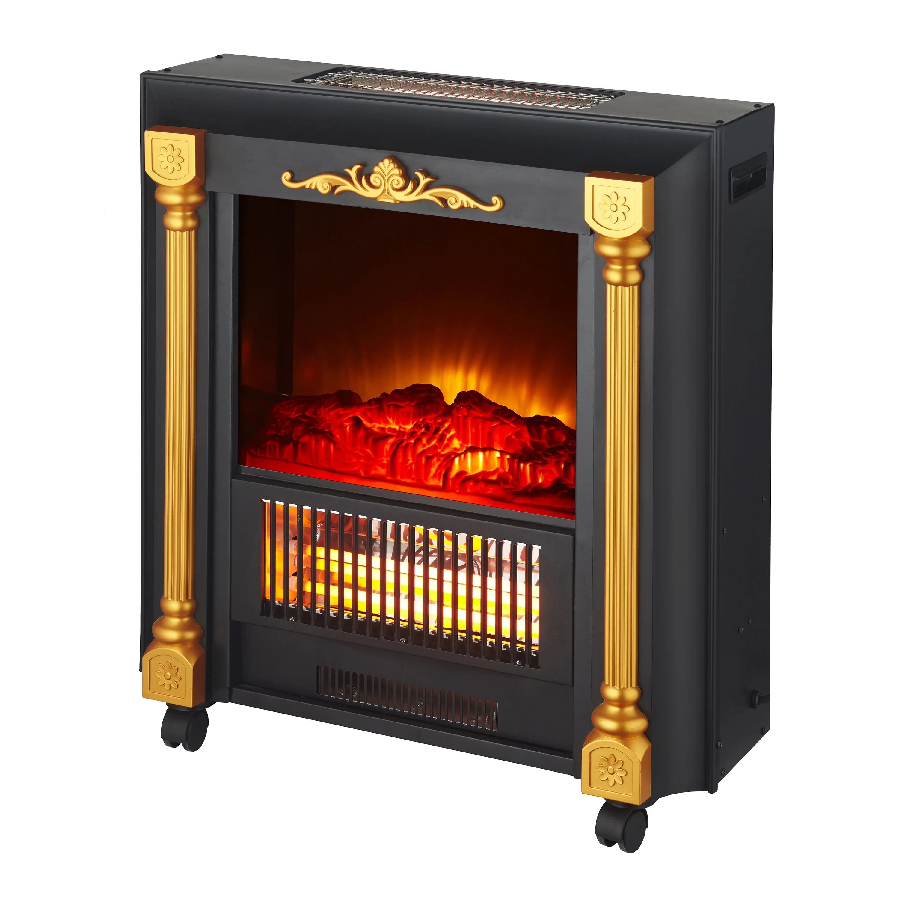 Sf 24 Free Standing Style Real Log Flame Effect With Caster Easy
