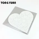 best price custom blank wood sublimation heart shape puzzle