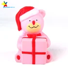 Santa bear squishy squeeze ball advertising squishy logo farm toys