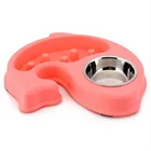 High quality fish shape pet bowl,stainless steel pet bowl,dog feeder bowl