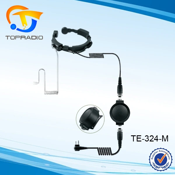 Topradio Two Way Radio Throat Vibration Headset PTT For Motorola CP040 GP300XV1100 XTN446 XTN500 XTN600 Throat Vibration Headset - ANKUX.COM