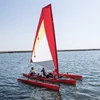 18ft trimaran fin drive sailing kayak