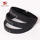 Festival event customized black color silkscreen silicone bracelet for dancing