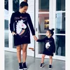 Mother daughter fleece boys friend design fall boutique fashion kids clothing long sleeve unicorn set mommy and me outfits