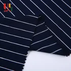Rayon spandex black white yarn dyed feeder stripe garment knitted fabric for upholstery