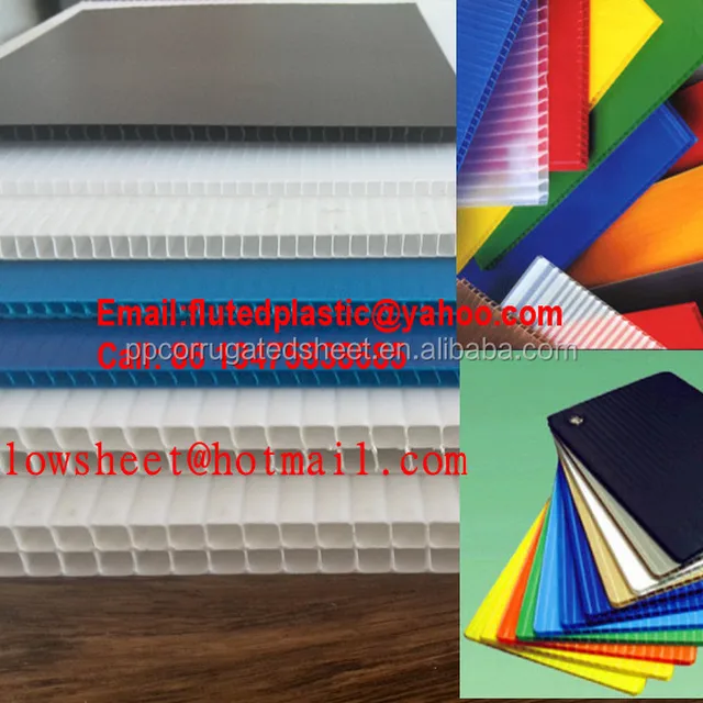 polypropylene corrugated plastic honeycomb cardboard sheets