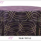 luxury eggplant chenille damask/ jacquard table cloth