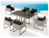 Best Products Outdoor Patio Furniture 7-piece Steel Dining Table Set And 6 Chairs Set W/ Removable Outdoor Furniture Set