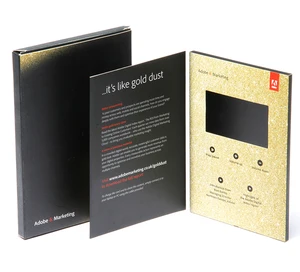 gift valentines day gift video card box with lcd display with