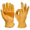 Wholesale shenzhen cowhied leather working safety gloves yellow