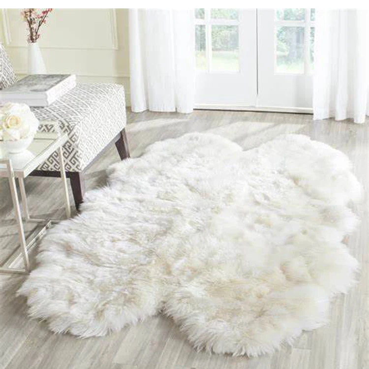 factory supply large sheep skin center rug