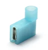 90 Degree Female Spade Terminal Connector / Insulated Female Wire Flag Terminal Connector