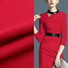 Red African 180gsm 100 polyester spandex jacquard children clothing fabric