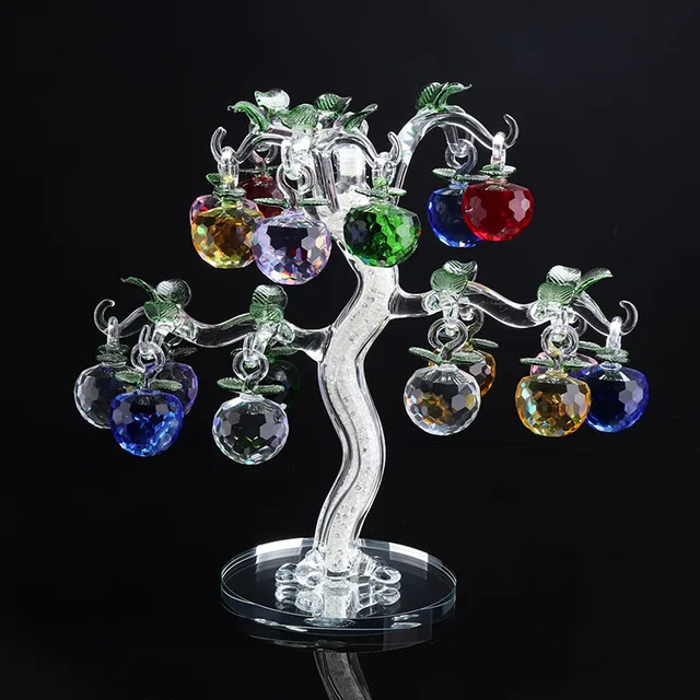 christmas cheap crystal apple tree for christmas decoration