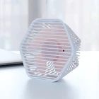Wholesales Table Fan Hexagon Design Table Fan Pink Color Blade Table Mini Fan For Office and Home