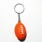 Foam PU Rugby Ball Key Chain Orange Coffee Romantic Boutique Car Accessories