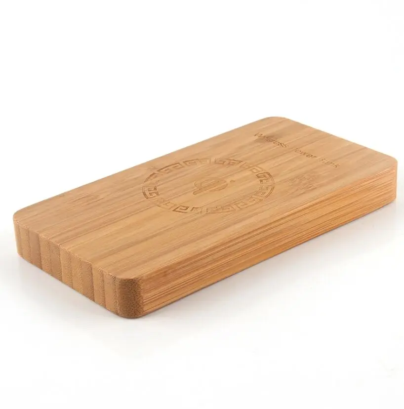 wood and bamboo wireless power bank