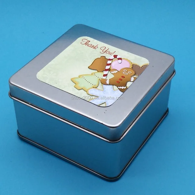 silver tin box can for diy christmas wedding gift metal tins