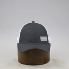 6 Panel Woven Patch Trucker Mesh Cap/ Custom Cotton Baseball Cap