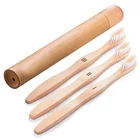 Packaging Customization Bamboo Custom Logo Color Wholesale Natural Adult Kid Eco Bamboo Black Toothbrush
