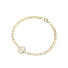 L287 Fashion Jewellery 925 Silver S Alphabet Bracelets Letter Charm Figaro Chain Bracelets