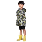 Rainfreem Kids Long Raincoat Pockets Rain Jacket Waterproof Rain Coat for Boys and Girls