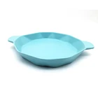 Compostable bamboo fiber baby dinner set kids dish matte color customize