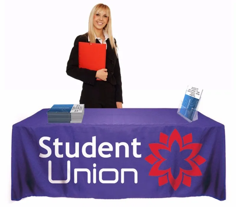 Custom Exhibition Printed TableCloth Printing, Printed Advertising Tablecloth