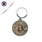 Cheap beautiful fashion custom souvenir key chain new product metal craft bitcoin keychain