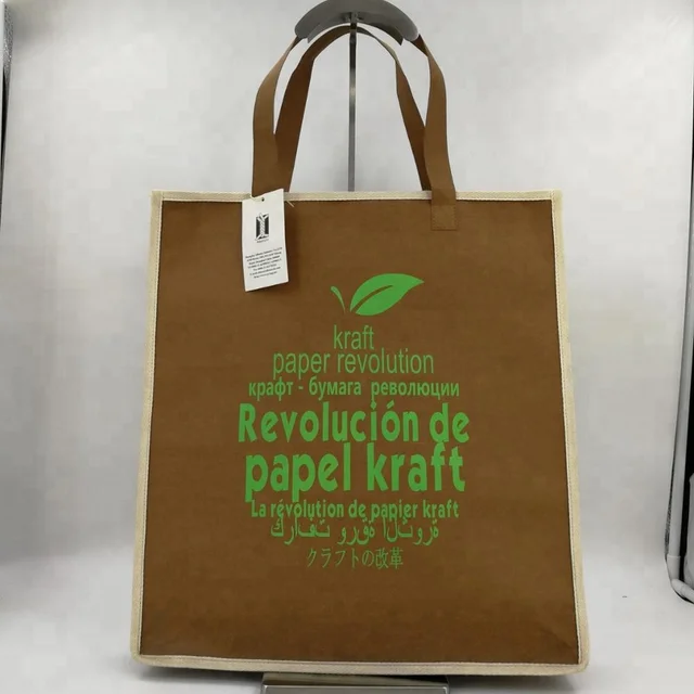 high quality kraft brown paper handbags shopping bag