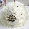 Excellent Wedding Bouquet Handmade wedding Silk Roses bouquet with Jewels Crystals